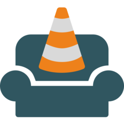 VLCouch app icon — VLC cone on a couch
